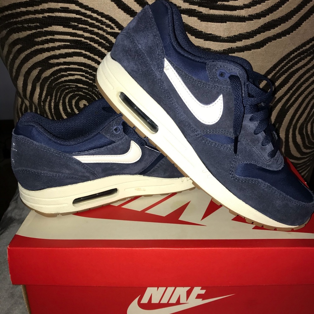 COPY - Navy Blue suede Nike shoes.